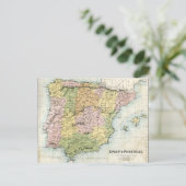 Carte antique de l'Espagne et du Portugal (Debout devant)
