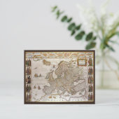 Carte antique de l'Europe par Willem Jansz Blaeu,  (Debout devant)