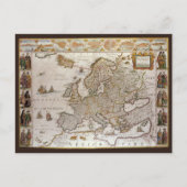 Carte antique de l'Europe par Willem Jansz Blaeu,  (Devant)