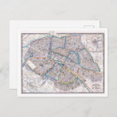 Carte antique de Paris (Devant / Derrière)