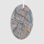 Carte antique de Paris (devant)