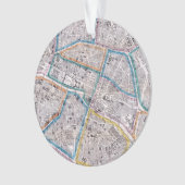 Carte antique de Paris (devant)
