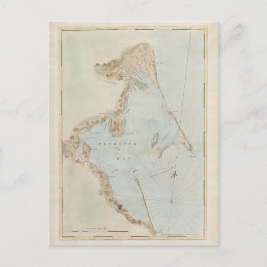 Carte antique de Plymouth Bay, Massachusetts (Devant)