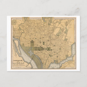 Carte antique de Washington DC