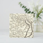 Carte antique d'Israël Bar Miztvah Invitations (Debout devant)