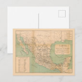 Carte antique du Mexique Etats Unis du Mexique (Devant / Derrière)