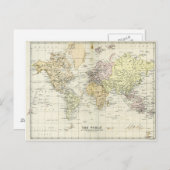 Carte antique du monde (Devant / Derrière)
