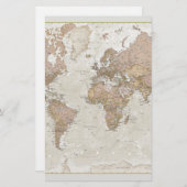 Carte antique du monde (Devant / Derrière)