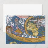 Carte antique du monde avec Claudius Ptolemy, 1507 (Devant / Derrière)