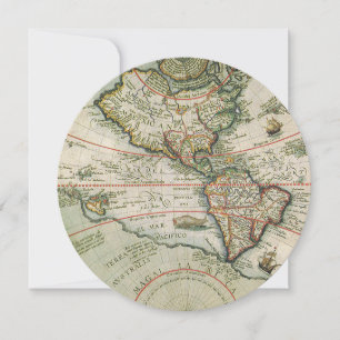Carte antique du monde des Amériques, Theodor de B