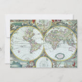 Carte antique du monde du 17e siècle, Frederick De (Devant)
