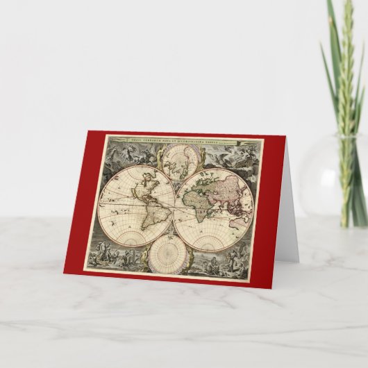 Carte antique du monde par Nicolao Visscher, circa (Devant)