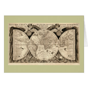 Carte antique du monde par Philipp Eckebrecht -