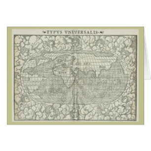 Carte antique du monde par SebastiAn Münster circa