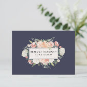 Carte Antique Floral Logo Certificat cadeau (Debout devant)
