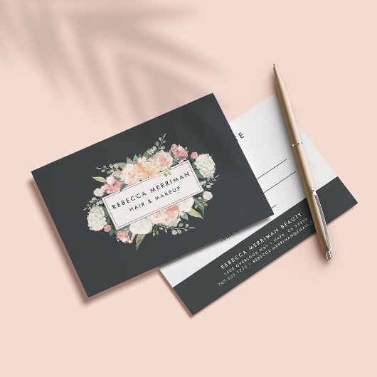 Carte Antique Floral Logo Certificat cadeau