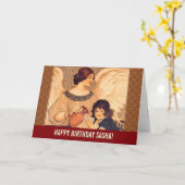 Carte Antique française au chocolat (Fleur jaune)