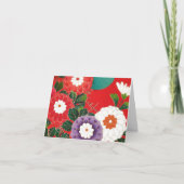 Carte Antique Japonais Brocade Deep Red (Devant)