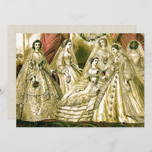 Carte Antique Mariage (Devant / Derrière)