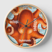 Carte antique Octopus Horloge murale (Recto)