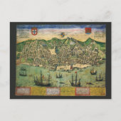 Carte antique, Plan de ville de Lisbonne, Portugal (Devant)
