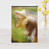 Carte Antique Pony (Fleur jaune)