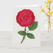 Carte Antique Rose Lithograph, François-Frédéric Grobon (Fleur jaune)