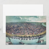 Carte antique Saint Louis Missouri Mississippi (Devant / Derrière)