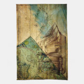 Carte antique - Serviette de cuisine (Vertical)