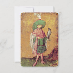 Carte Antique Tarots German Court Cards/Squire of Falcon