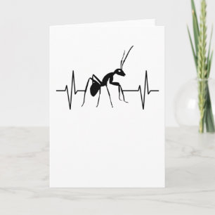 Carte Ants Ant Keeping Insect Heartbeat Line Cadeau