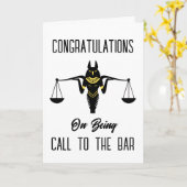 Carte Anubis Justice appel au bar félicitations (Fleur jaune)