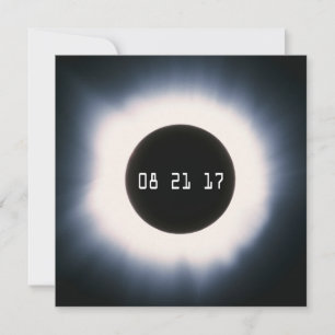 Carte Août 2017 Total Solar Eclipse in Black and White