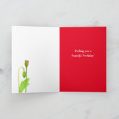 Carte Août Anniversaire Gladiolus Red Poppy Fleurs de na (Intérieur)