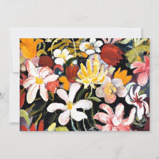 Carte Août Macke peinture, Tapis de fleurs (Devant)