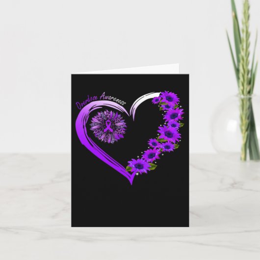 Carte Août Nous Portons Violet Surdose Sensibilisation T (Devant)