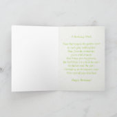 Carte août Péridot Birthstone Birthday Card (Intérieur)