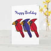 Carte AP - Cardinal Birthday Card (Fleur jaune)