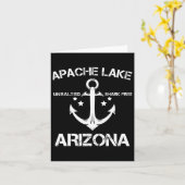 Carte Apache Lake Arizona Funny Pêche Camping Été G (Fleur jaune)