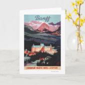 Carte Aperçu de l'affiche de Fairmont Banff Springs (Fleur jaune)