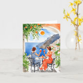 Carte Aperitivo en Aquarelle Amalfi (Fleur jaune)