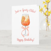 Carte Aperol Spritz Anniversaire (Fleur jaune)