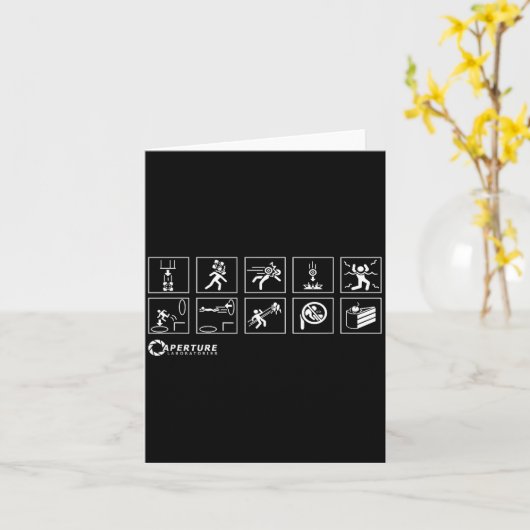 Carte Aperture Labs Jump Into The Rtal For Science Funny (Fleur jaune)