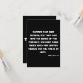 Carte Apocalypse 1:3 KJV Bible Écriture Salutation (Devant/Arrière en situation)