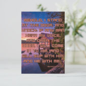 Carte Apocalypse 3:20 KJV Bible Écriture Pic Salutation (Debout devant)