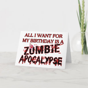 Carte Apocalypse de zombi d'anniversaire