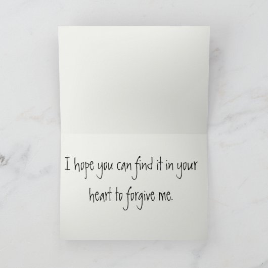 Carte Apologie de chien triste modifiable (Intérieur)