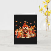 Carte Apoo Action de grâce Léopard Citrouilles Feuilles (Fleur jaune)