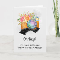 Appareil-photo de Boho et anniversaire floral