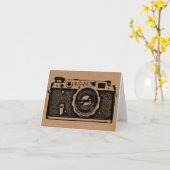 Carte Appareil-photo russe soviétique - noir sur la (Fleur jaune)